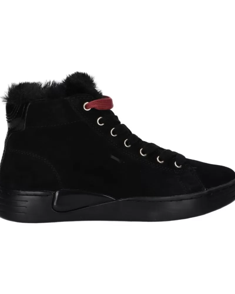 Girl GEOX Mid Boots-Woman And Girl D2624A 02202 D Lauressa C9999 Black