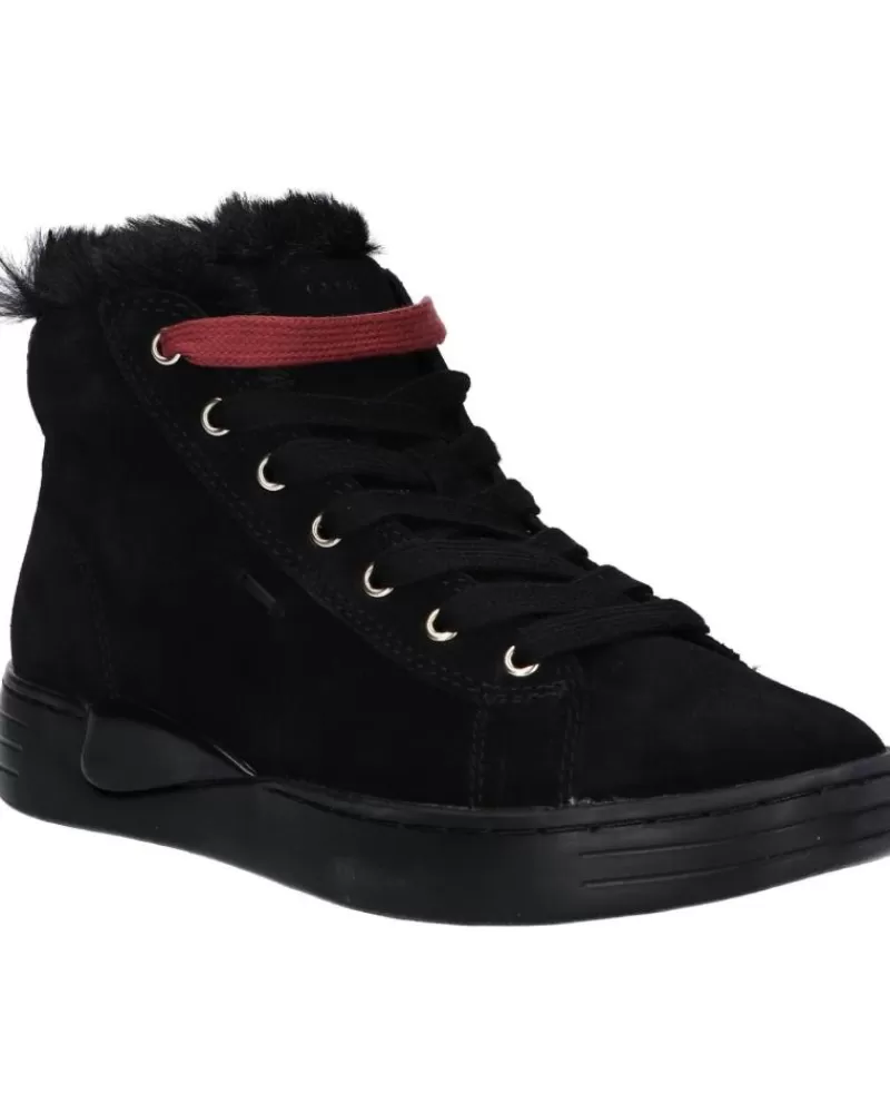 Girl GEOX Mid Boots-Woman And Girl D2624A 02202 D Lauressa C9999 Black