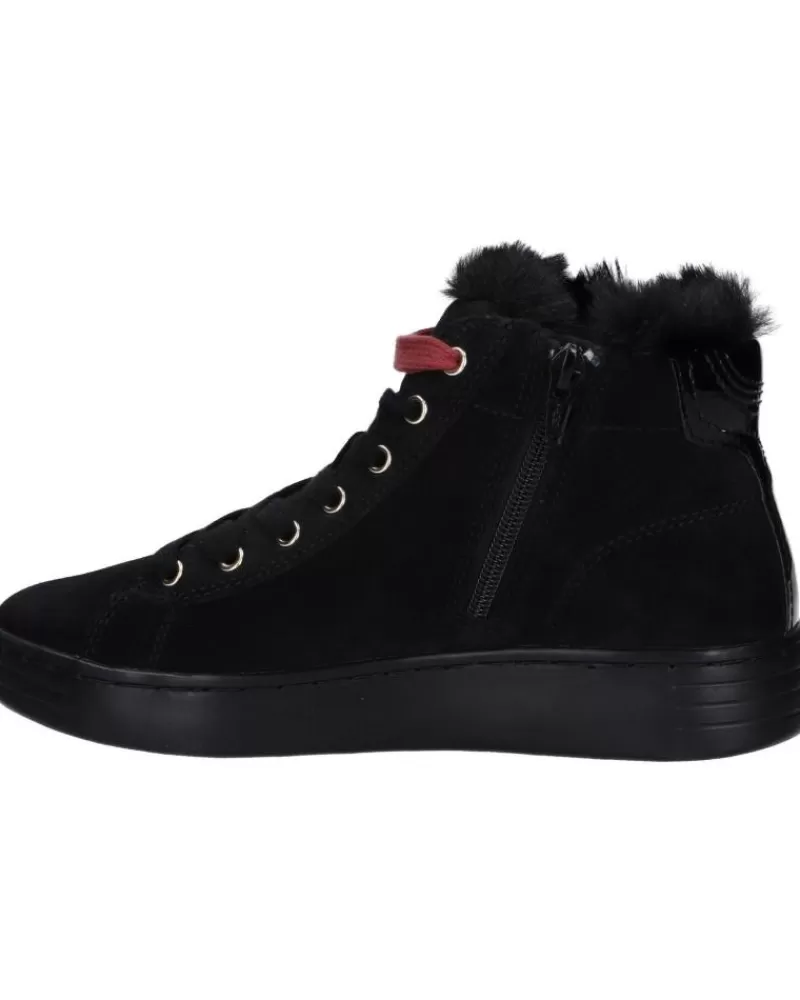 Girl GEOX Mid Boots-Woman And Girl D2624A 02202 D Lauressa C9999 Black