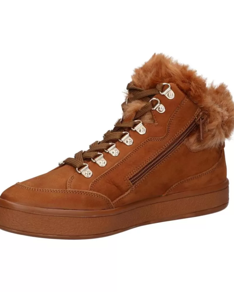 Girl GEOX Mid Boots-Woman And Girl D26Ffe 09Abh D Leelu C6001 Cognac