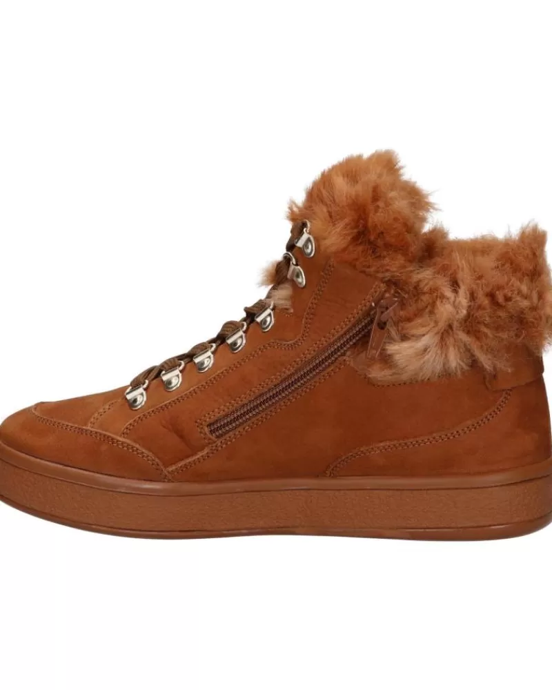 Girl GEOX Mid Boots-Woman And Girl D26Ffe 09Abh D Leelu C6001 Cognac