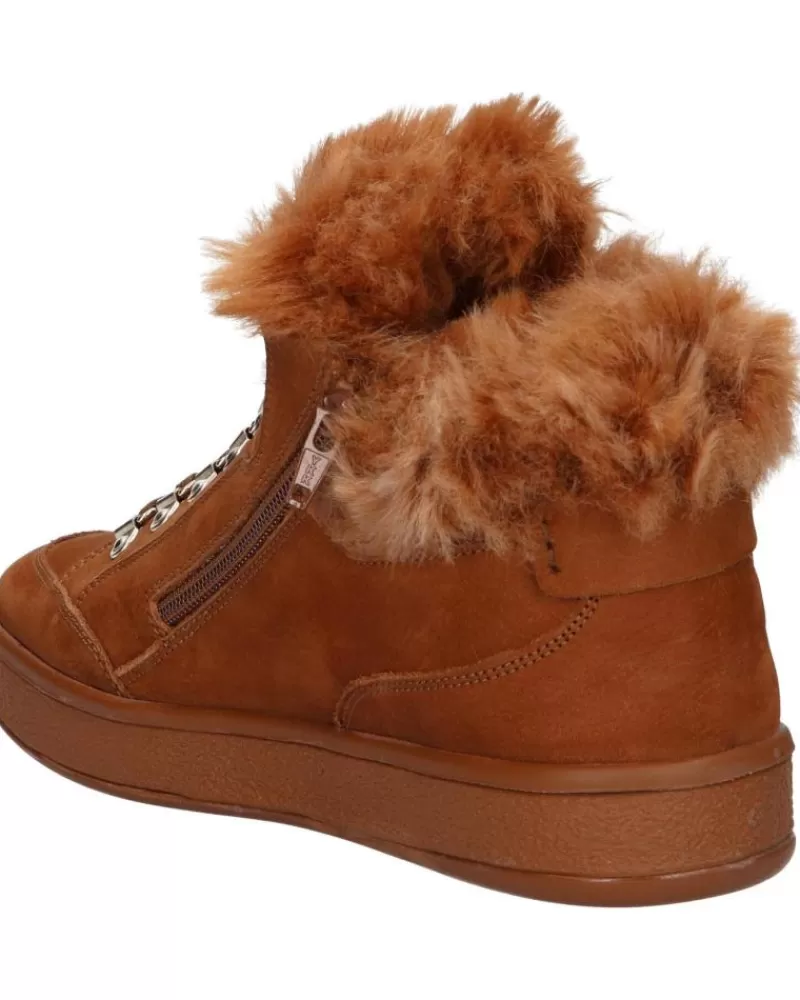 Girl GEOX Mid Boots-Woman And Girl D26Ffe 09Abh D Leelu C6001 Cognac