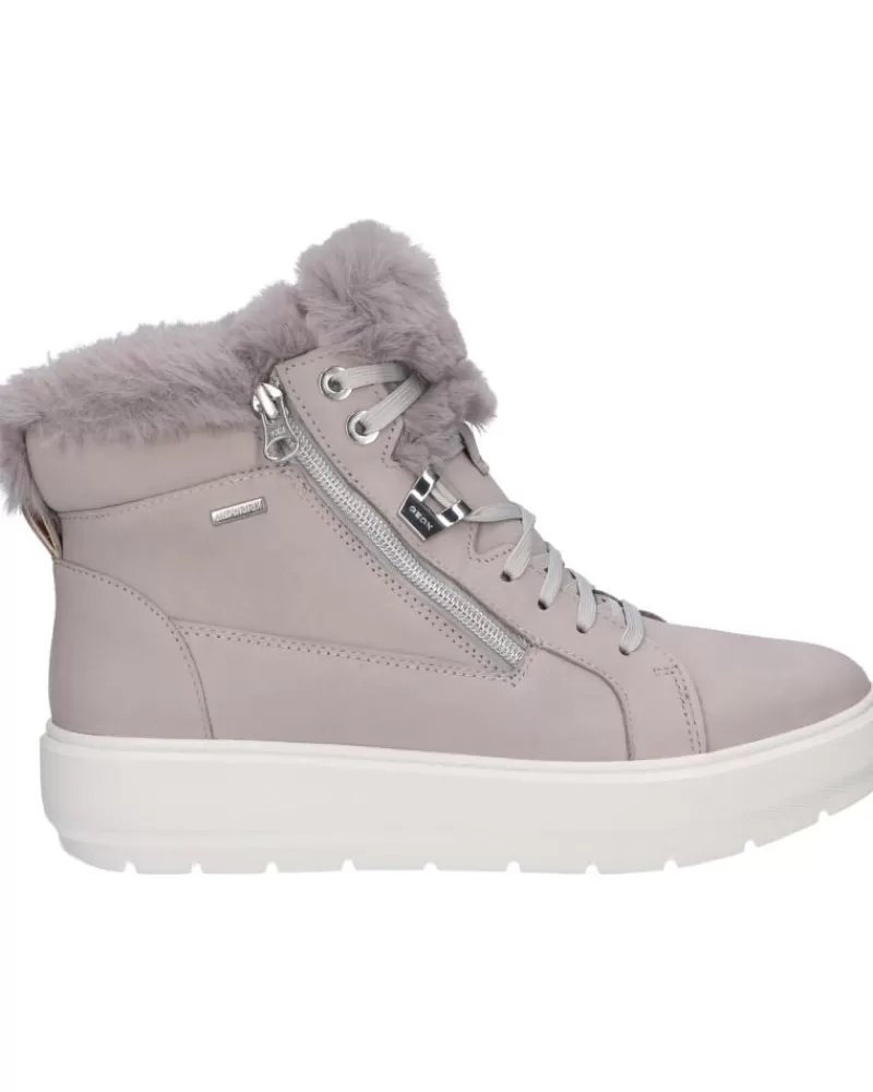 Girl GEOX Mid Boots-Woman And Girl D84Awd 00032 D Kaula C1414 Lt Grey