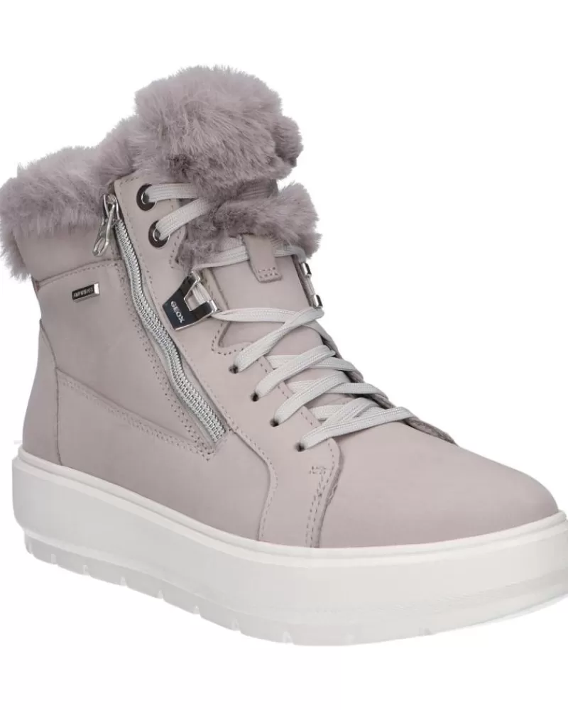 Girl GEOX Mid Boots-Woman And Girl D84Awd 00032 D Kaula C1414 Lt Grey