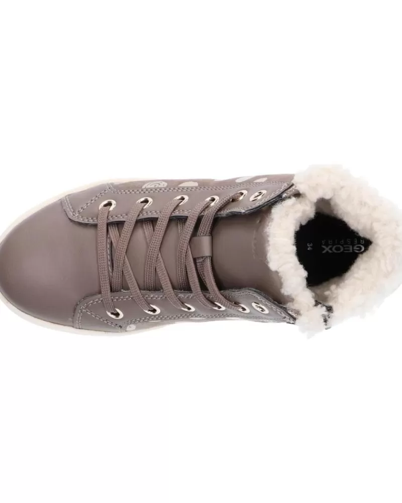 Girl GEOX Trainers-Woman And Girl J16Euc 0Bsbc J Kathe Girl C9006 Smoke Grey