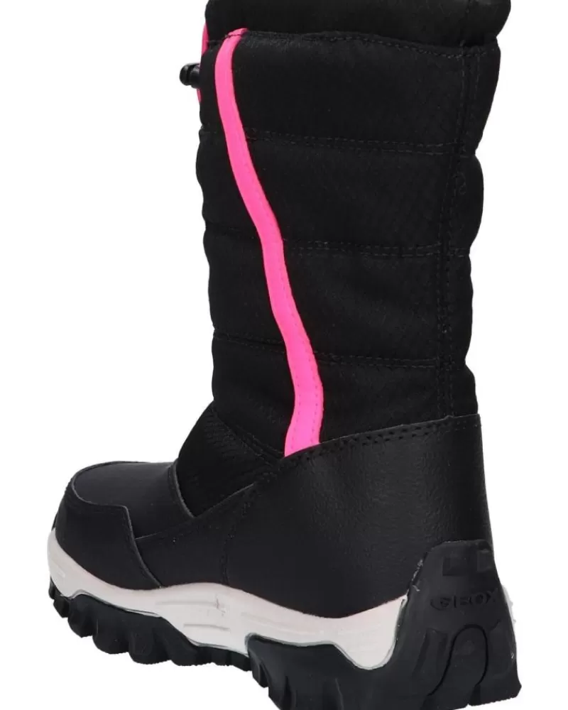 Girl GEOX Mid Boots-Woman And Girl J26Fta 0Fu50 J Himalaya Girl B Ab C0922 Black-Fuchsia