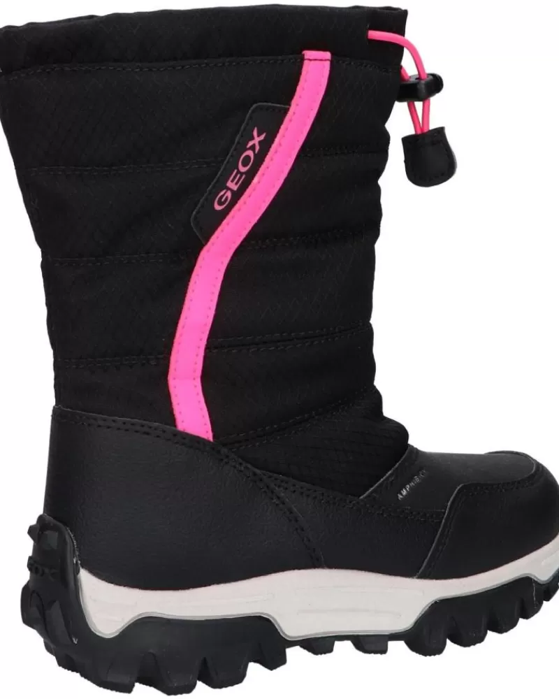 Girl GEOX Mid Boots-Woman And Girl J26Fta 0Fu50 J Himalaya Girl B Ab C0922 Black-Fuchsia