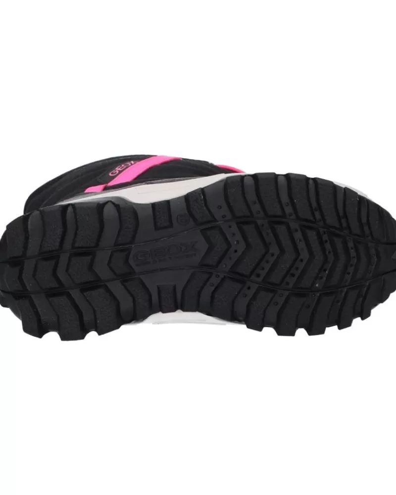 Girl GEOX Mid Boots-Woman And Girl J26Fta 0Fu50 J Himalaya Girl B Ab C0922 Black-Fuchsia
