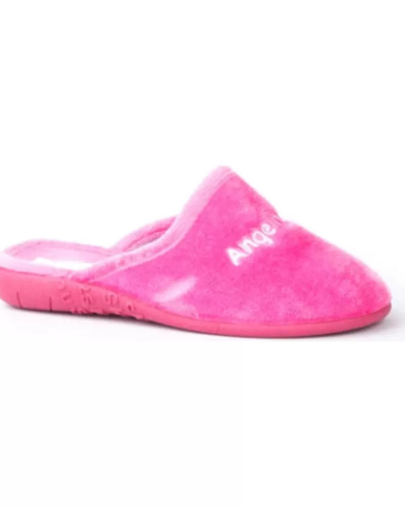 Girl ANGELITOS House Slipers-Woman And Girl House Slipers Pantufla 131 Fuxia