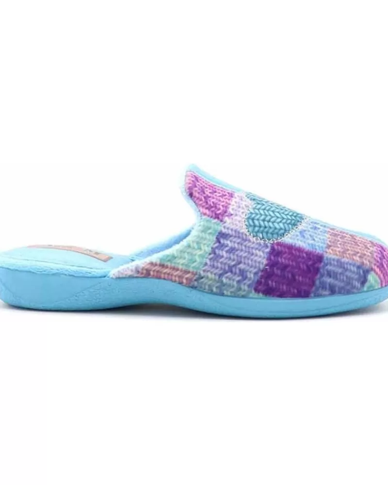 Girl ANTON MOLLA House Slipers-Woman And Girl House Slipers Chinela 2159 Turquesa