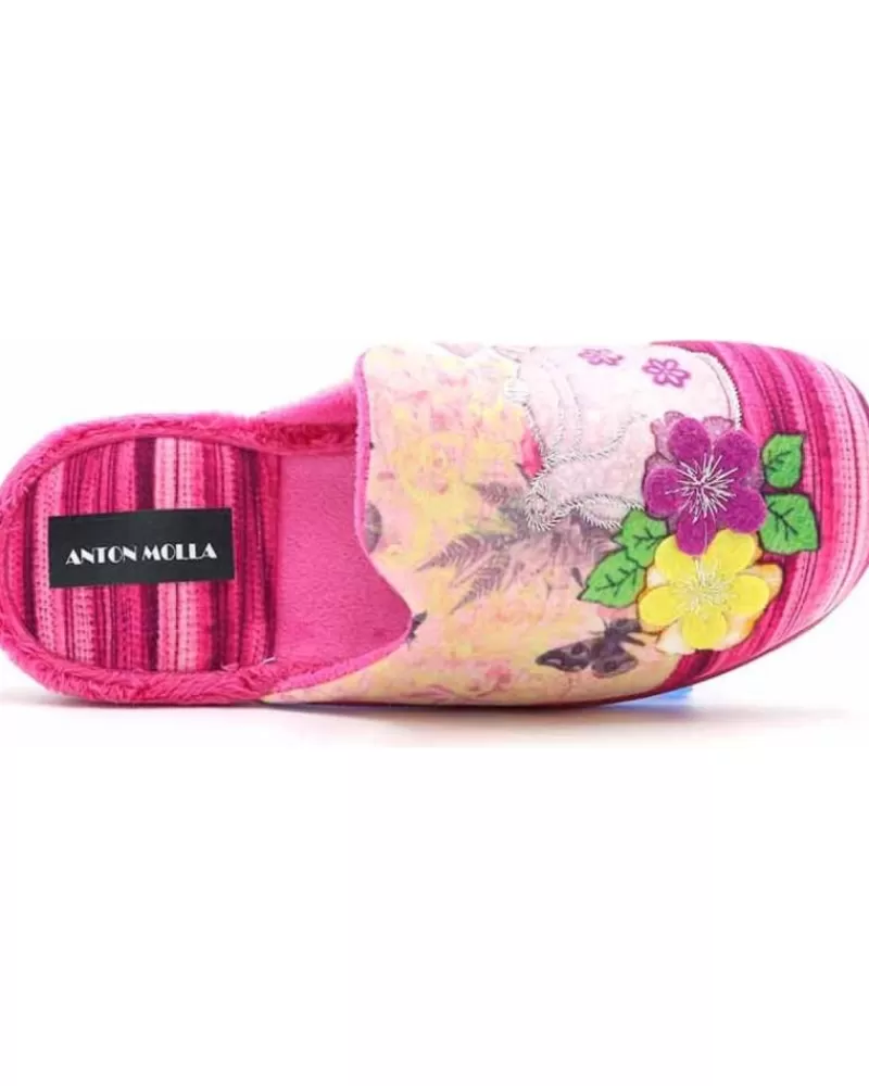 Girl ANTON MOLLA House Slipers-Woman And Girl House Slipers Chinela 2163 Fuxia