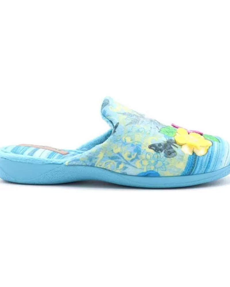 Girl ANTON MOLLA House Slipers-Woman And Girl House Slipers Chinela 2163 Turquesa