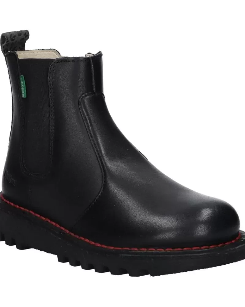 Girl KICKERS Mid Boots-Woman And Girl 911041-30 Kick Yoto Kid 8 Noir