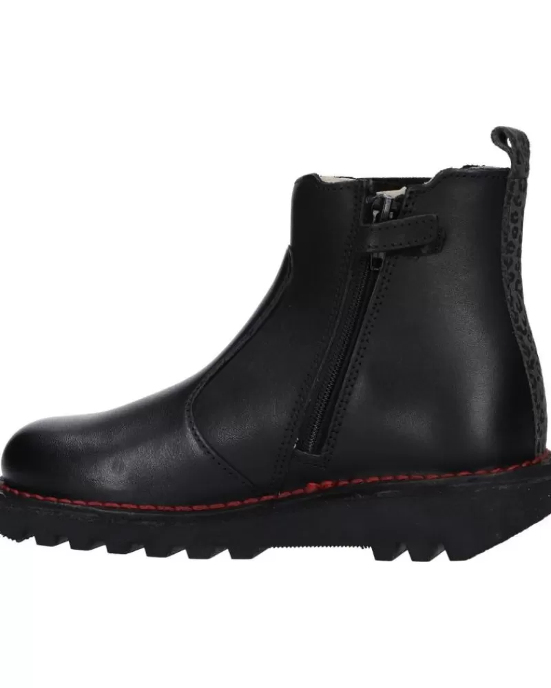 Girl KICKERS Mid Boots-Woman And Girl 911041-30 Kick Yoto Kid 8 Noir