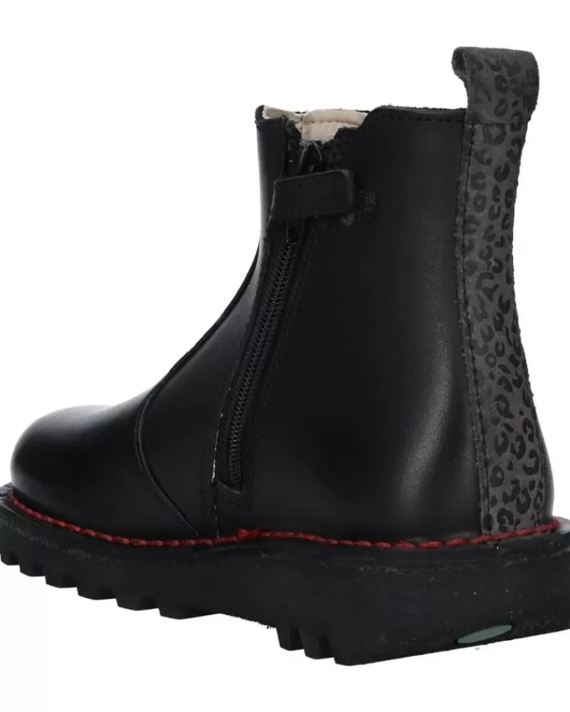 Girl KICKERS Mid Boots-Woman And Girl 911041-30 Kick Yoto Kid 8 Noir