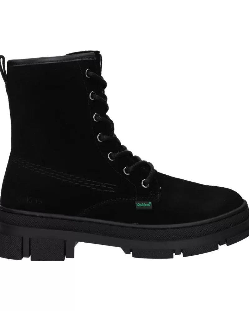 Girl KICKERS Mid Boots-Woman And Girl 947270-30 Kick Goji 8 Noir