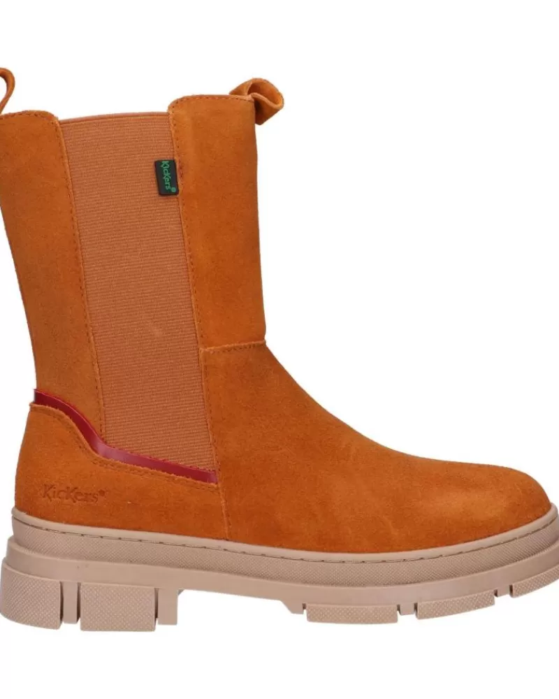 Woman KICKERS Woman And Girl 947280-30 Kick Goz 116 Camel Rouge