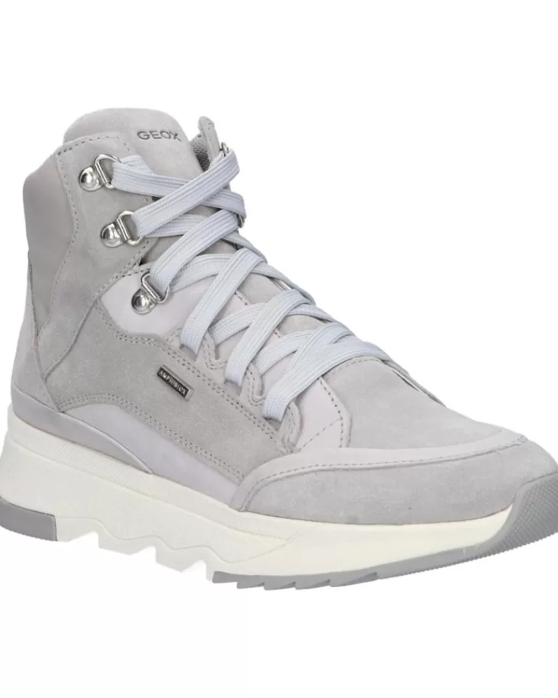 Girl GEOX Mid Boots-Woman And Girl Mid Boots D04Hxa 0Cl22 D Falena C1010 Lt Grey
