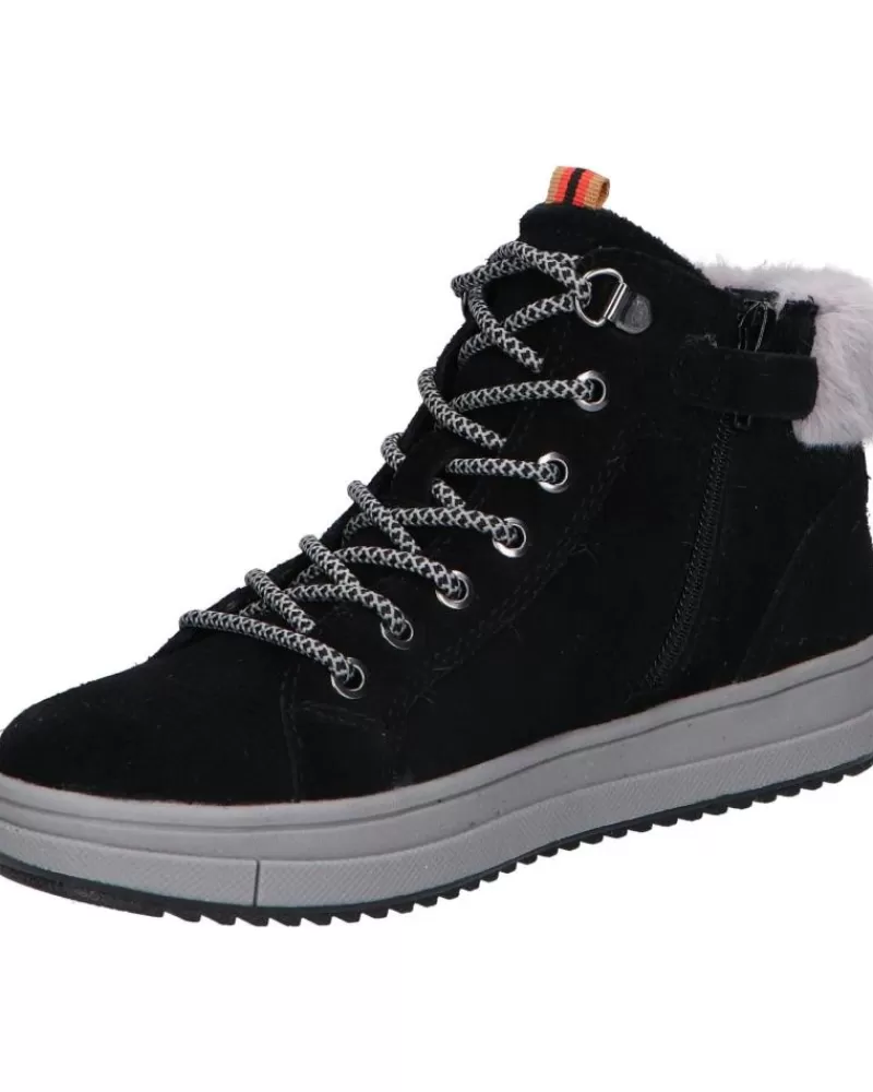 Girl GEOX Shoes-Woman And Girl Mid Boots J26Cva 00022 J Rebecca Girl Wpf C9999 Black