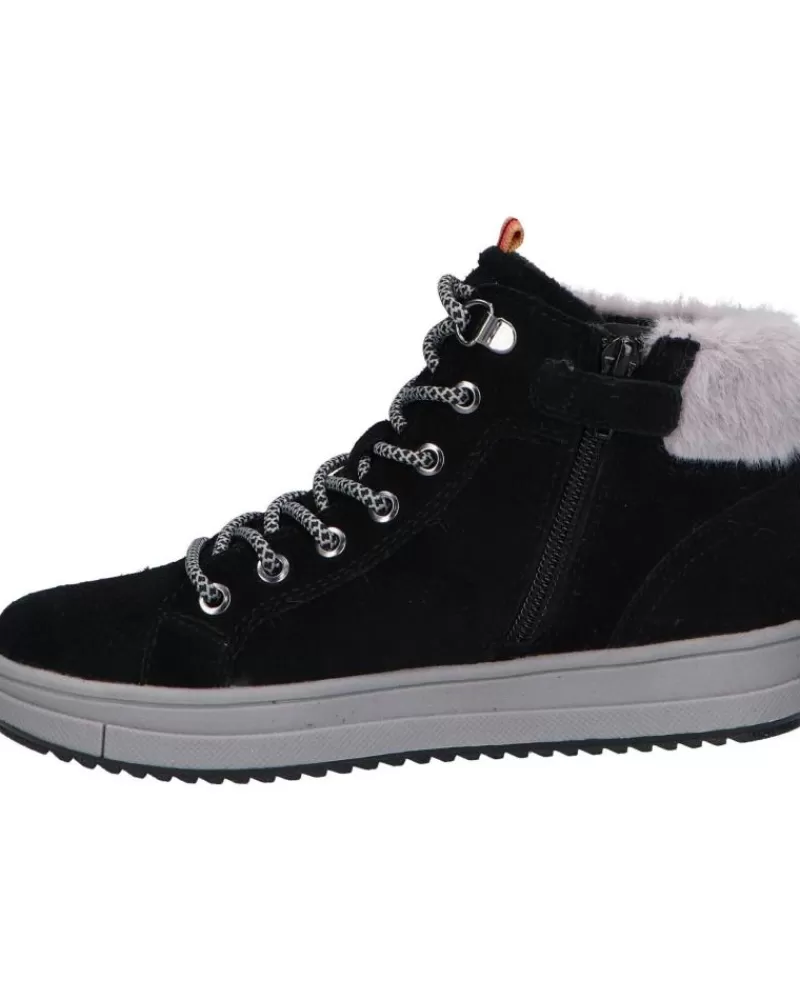Girl GEOX Shoes-Woman And Girl Mid Boots J26Cva 00022 J Rebecca Girl Wpf C9999 Black
