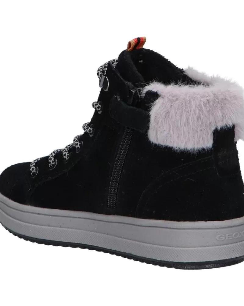 Girl GEOX Shoes-Woman And Girl Mid Boots J26Cva 00022 J Rebecca Girl Wpf C9999 Black