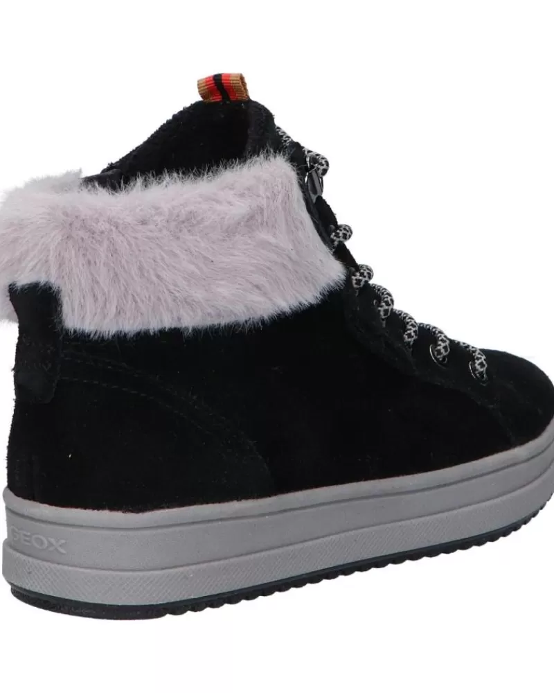 Girl GEOX Shoes-Woman And Girl Mid Boots J26Cva 00022 J Rebecca Girl Wpf C9999 Black