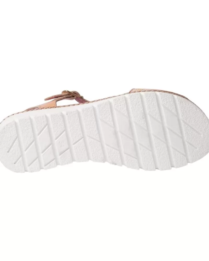 Girl ANGELITOS Sandals-Woman And Girl Sandals Sandalia H Flor Ang625 Nude