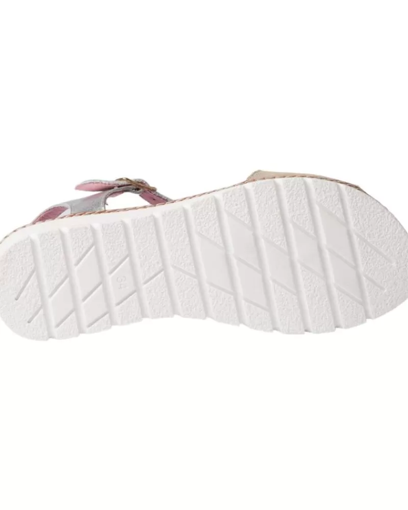 Girl ANGELITOS Sandals-Woman And Girl Sandals Sandalia H Leopardo Ang625 Plata