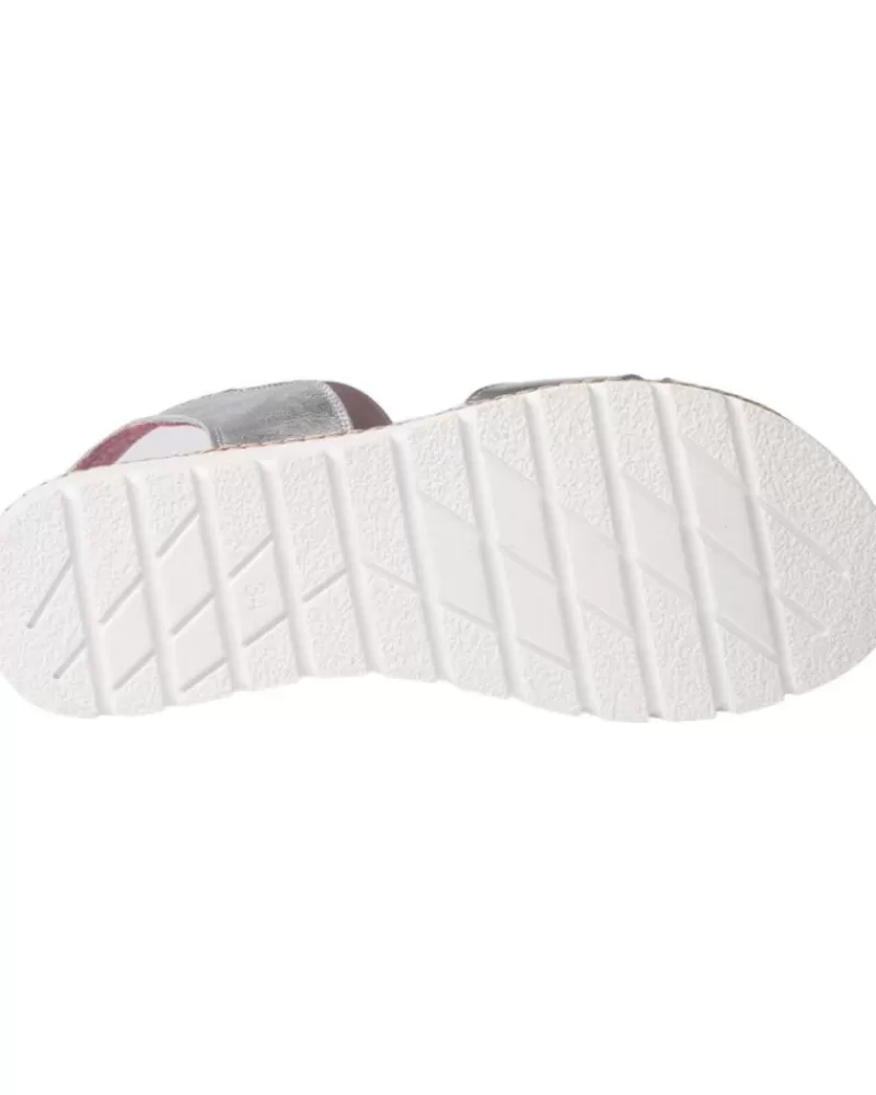 Girl ANGELITOS Sandals-Woman And Girl Sandals Sandalia H Leopardo Ang626 Plata