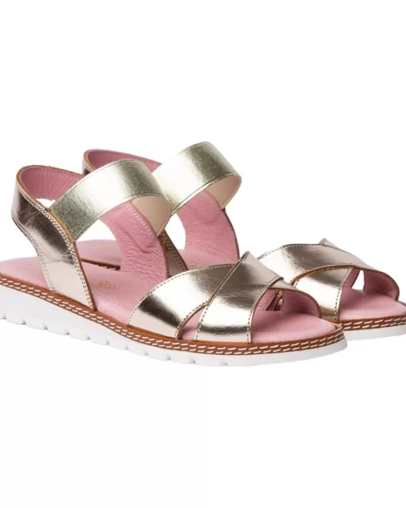 Girl ANGELITOS Sandals-Woman And Girl Sandals Sandalia H Leopardo Ang626 Platino