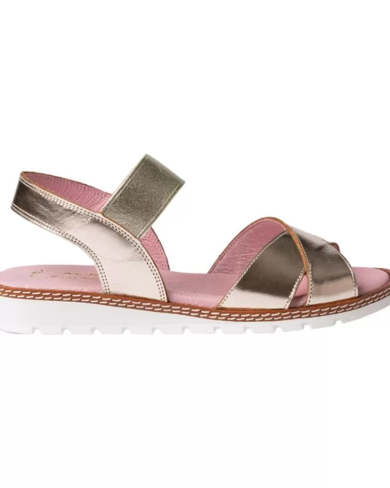 Girl ANGELITOS Sandals-Woman And Girl Sandals Sandalia H Leopardo Ang626 Platino
