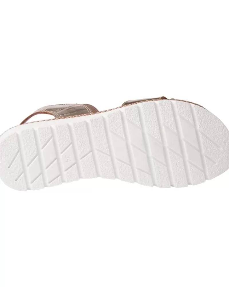 Girl ANGELITOS Sandals-Woman And Girl Sandals Sandalia H Leopardo Ang626 Platino