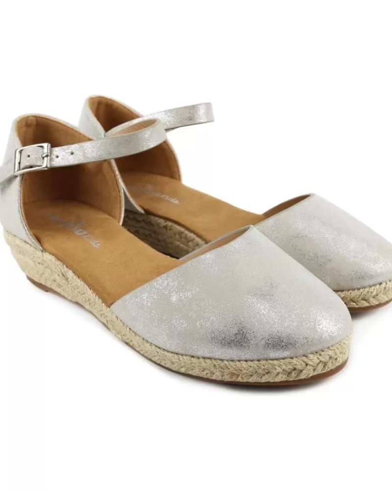 Girl CHIKA10 Wedge Shoes-Woman And Girl Sandals Ciruela 17 Plata-Silver
