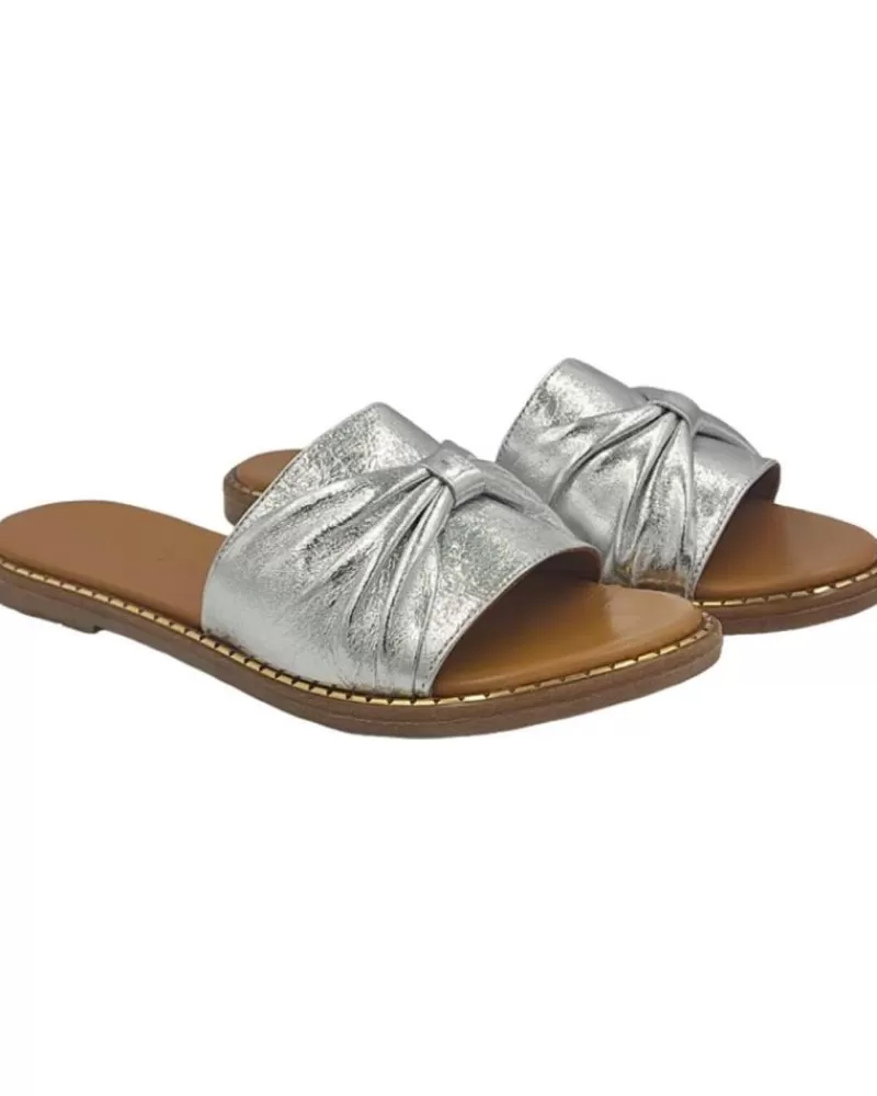 Girl EPOCHE XI Sandals-Woman And Girl Sandals Sandalia Lazo 701 Plata
