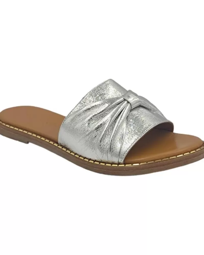 Girl EPOCHE XI Sandals-Woman And Girl Sandals Sandalia Lazo 701 Plata