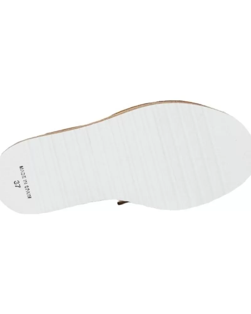 Girl EVA MAÑAS Sandals-Woman And Girl Sandals Eva Manas Ibicenca Piel 1244 Cuero