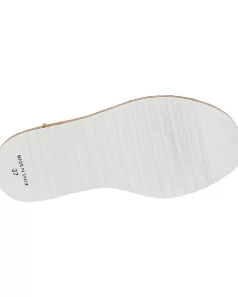 Girl EVA MAÑAS Sandals-Woman And Girl Sandals Eva Manas Nautico Piel Serraje 496 Blanco