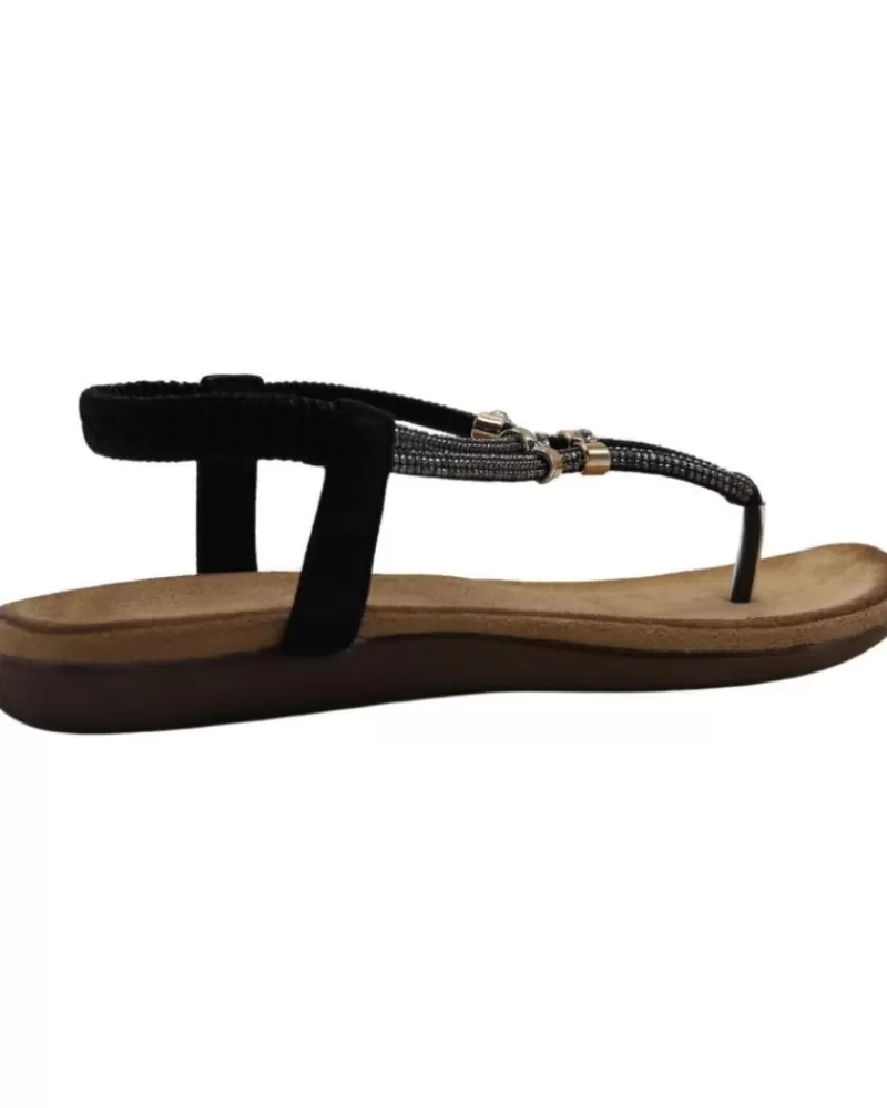 Girl STAY Sandals-Woman And Girl Sandals Esclava-Pala 60416 Negro