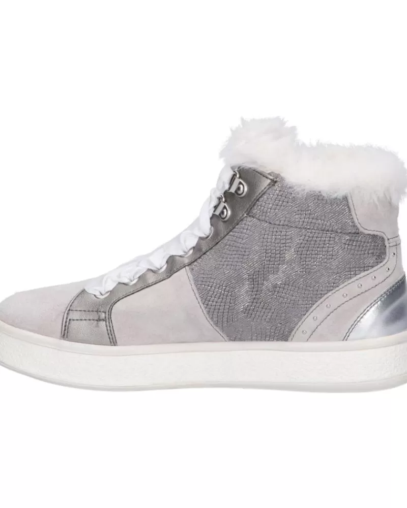Woman GEOX Woman And Girl Trainers D26Ffc 0Bs22 D Leelu C0358 Dk Grey-Lt Grey