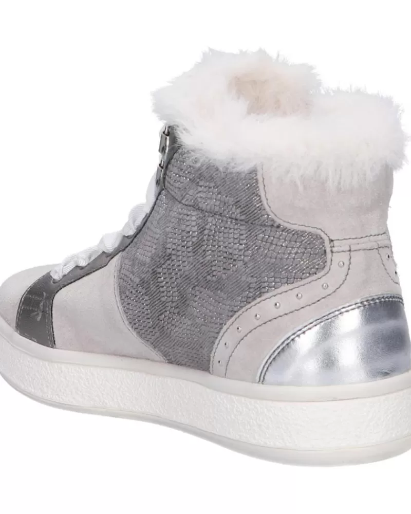 Woman GEOX Woman And Girl Trainers D26Ffc 0Bs22 D Leelu C0358 Dk Grey-Lt Grey