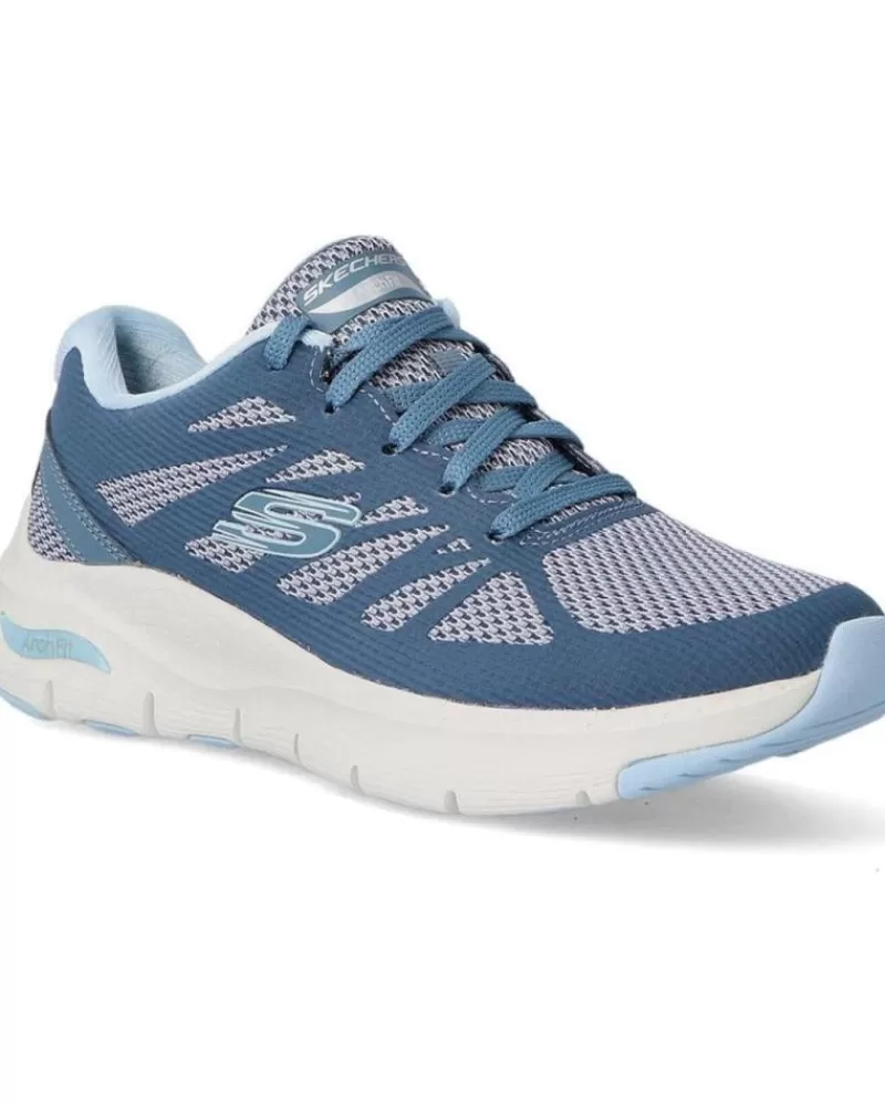 Girl SKECHERS Sports Shoes-Woman And Girl Trainers Sneakers 149055 Marino Azul