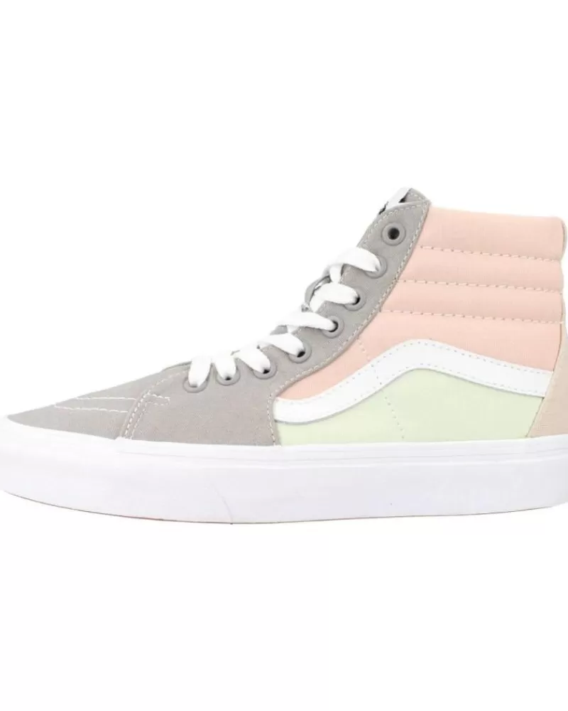 Girl VANS OFF THE WALL Sports Shoes-Woman And Girl Trainers Sk8-Hi Multicolor