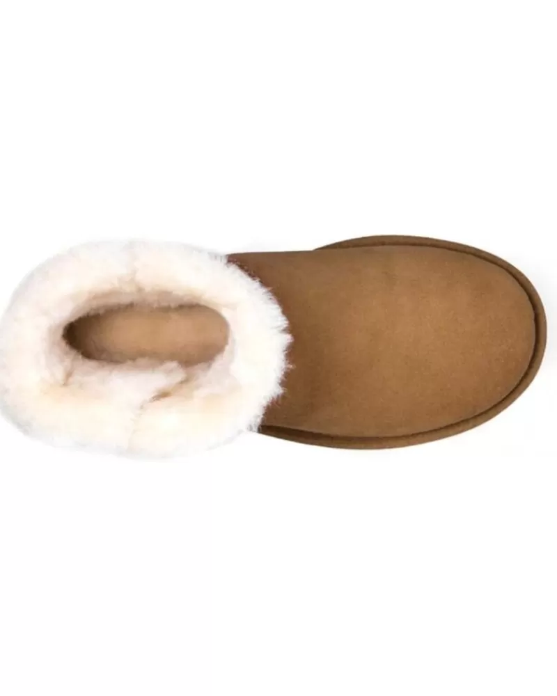 Girl UGG Boots-Woman And Girl 1016422 Mini Bailey Button Ii Chestnut