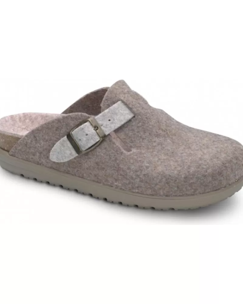 Man FELIZ CAMINAR Woman And Man Clogs Zueco Domus Chocolate Marron