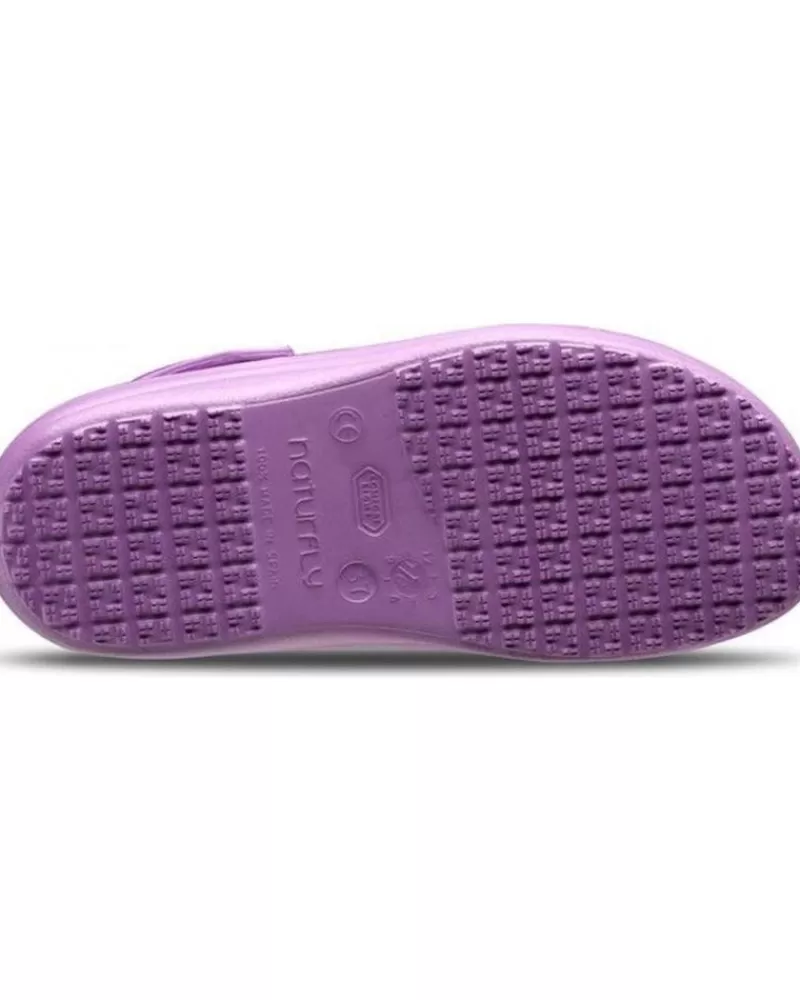 Man FELIZ CAMINAR Woman And Man Clogs Zueco Laboral Sirocos - Naturfly Morado