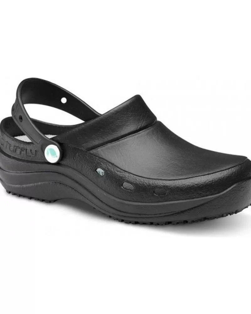Man FELIZ CAMINAR Woman And Man Clogs Zueco Laboral Sirocos - Naturfly Negro