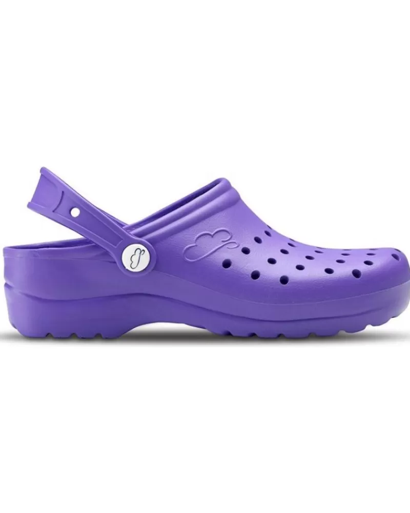 Man FELIZ CAMINAR Woman And Man Clogs Zuecos Sanitarios Flotantes Gruyere - Morado