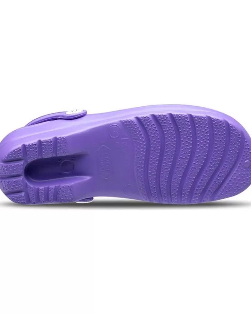Man FELIZ CAMINAR Woman And Man Clogs Zuecos Sanitarios Flotantes Gruyere - Morado
