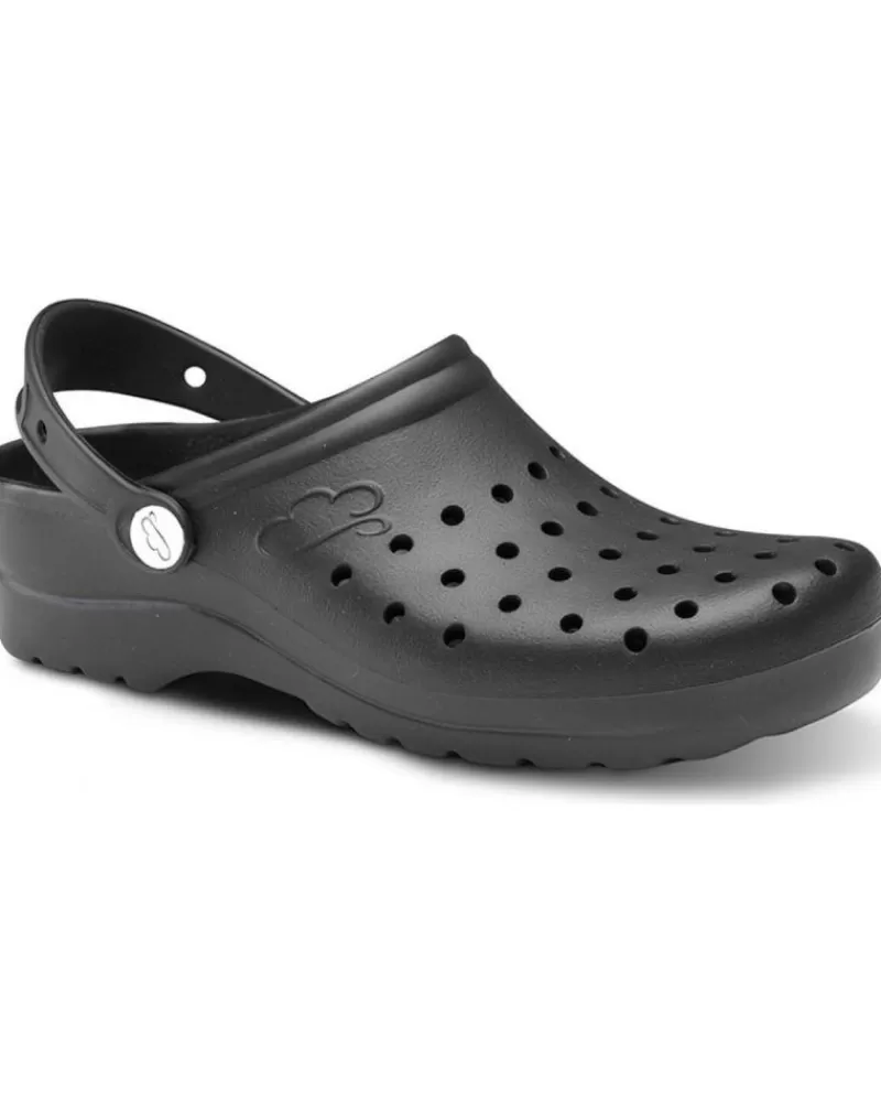 Man FELIZ CAMINAR Woman And Man Clogs Zuecos Sanitarios Flotantes Gruyere - Negro