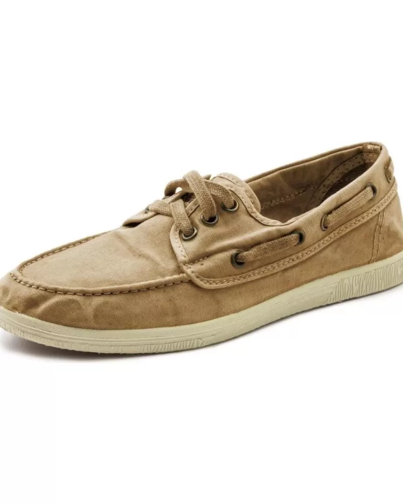 Woman NATURAL WORLD Woman Boat Shoes 613E M - 48 Old Alheli Nautico Mujer Beige